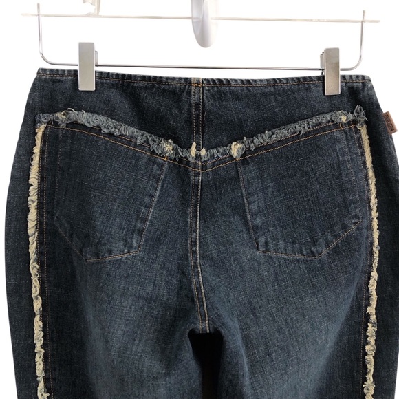 Moschino | NWT Two Tone Frayed Seam Donna Denim Jeans Size 8 - Picture 7 of 14
